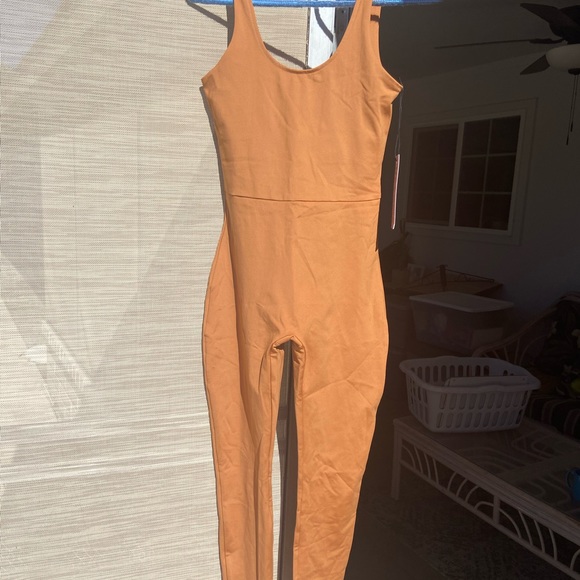 Girlfriend collective golden honey mustard unitard one piece jumpsuit - Picture 4 of 4